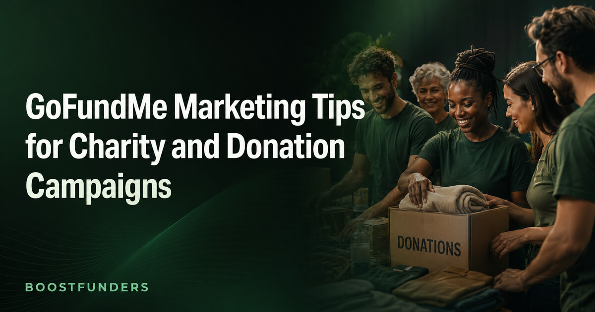 Volunteers packing a donation box together, representing charity and donation campaign fundraising